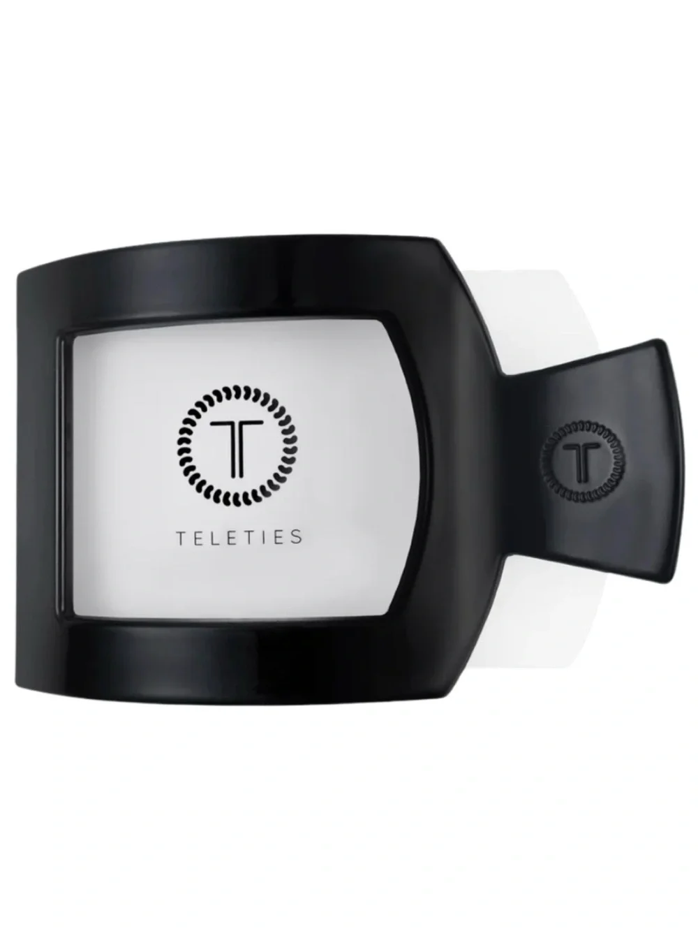 Teleties Jet Black Large Flat Square Hair Clip